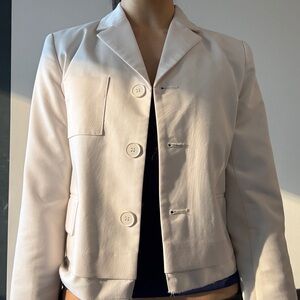 Light Blush Tailored Notch-Lapel Blazer